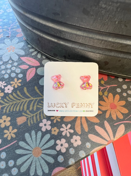 Girl's Gummy Bear Earrings - 6 Colors