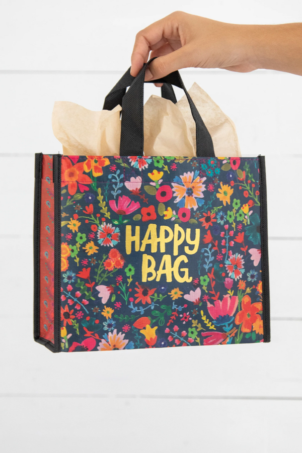 Reusable Medium Happy Bag - Teal Gold