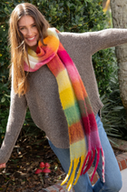 Cozy Scarf - Bright Multi Plaid