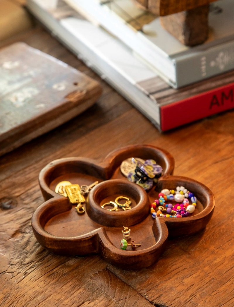 Trinket Dish - Wood Flower