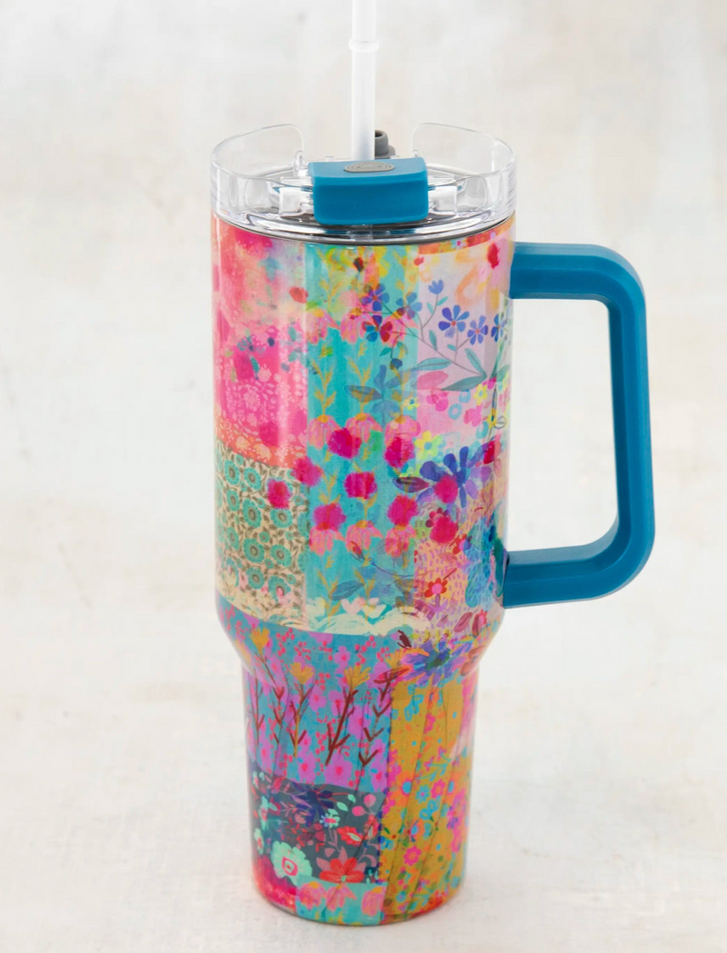 40 oz Watercolor Floral Tumbler