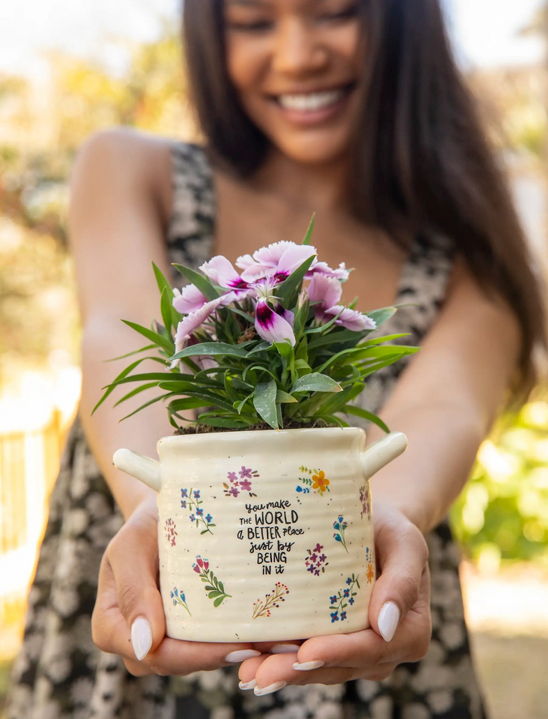 Crock Planter - You Make the World Better