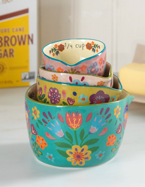 Nesting Measuring Cups - Folk Floral