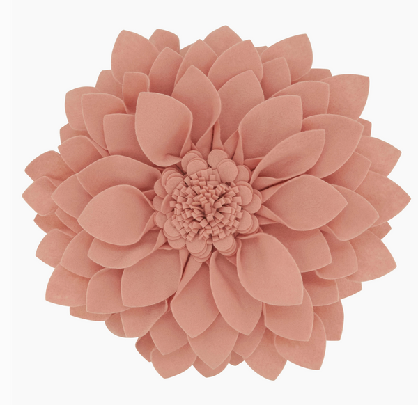 Felt Flower Pillow - Rose 13"