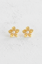 Flower w/Pearl Earrings