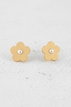 Pearl & Flower Stud Earring