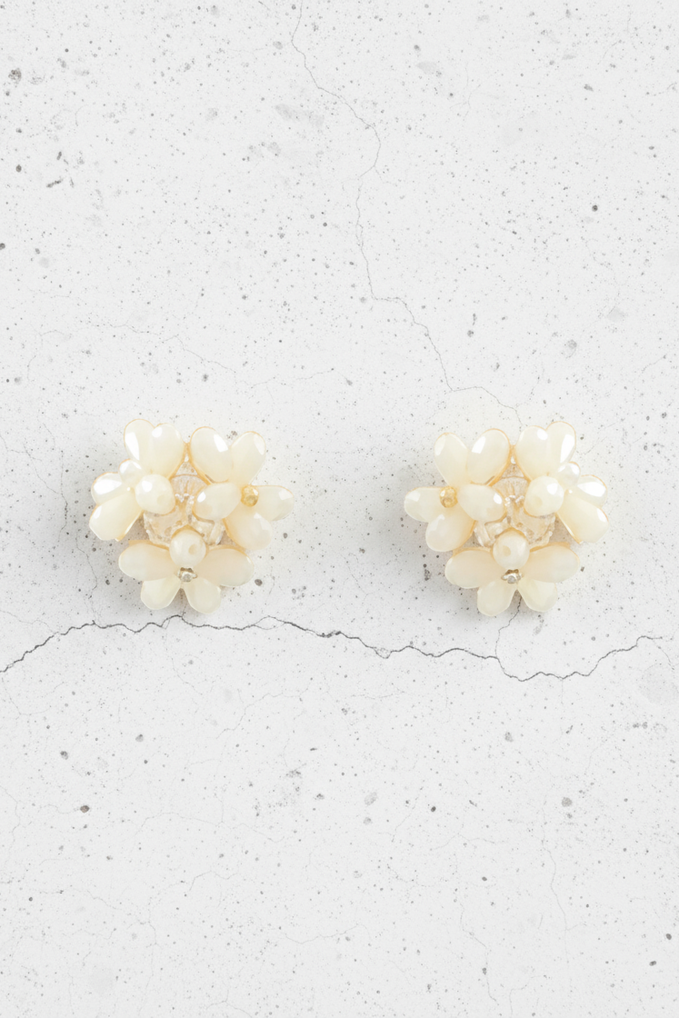 Beads Glass Flower Earrings