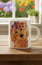 Embossed Mug - Flower Dog