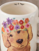 Embossed Mug - Flower Dog