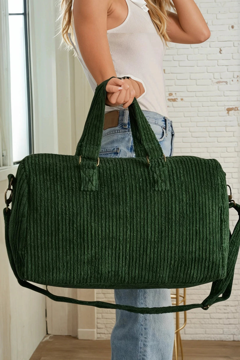 Green Corduroy Tote