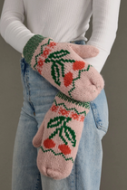 Light Pink Cherry Mittens