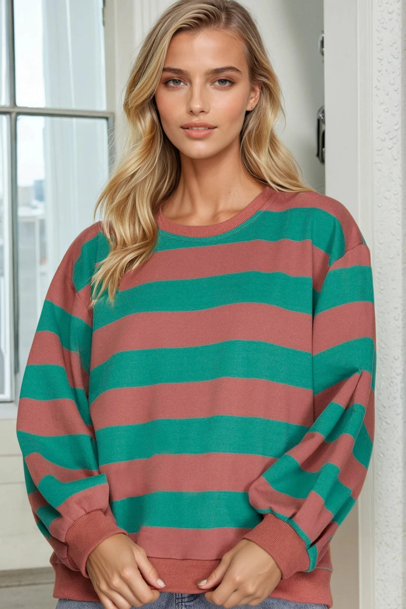 Wide Striped Sweatshirt