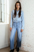Vivianne High Rise Slim Palazzo Jeans