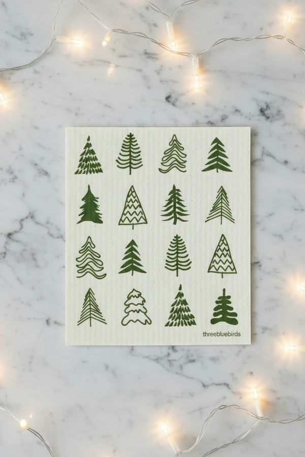 Swedish Dishcloth - Woodland Trees