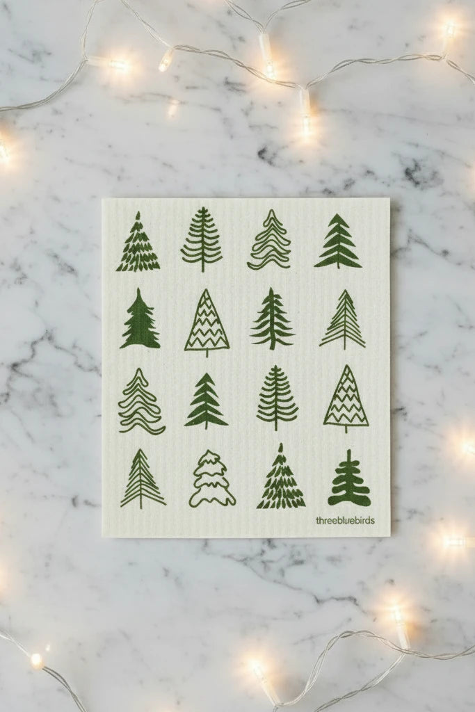 Swedish Dishcloth - Woodland Trees