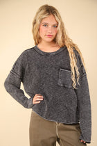 Mineral Washed Sweater - Black