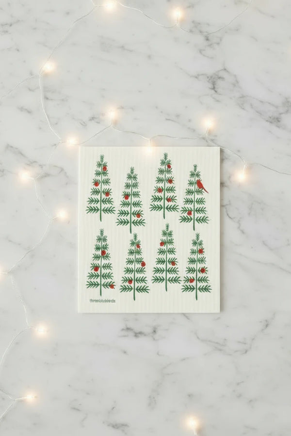 Swedish Dishcloth - Christmas Trees