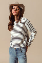 Holiday Sequins Striped Top