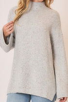 Speckled Pullover Sweater - Lt. Grey