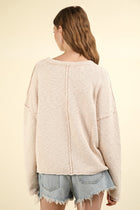 Mineral Washed Sweater - Beige