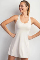 Tennis Romper Dress - White