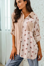 Flower Stripe Mixed Top