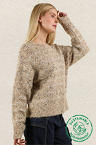 Wave Striped Sweater - Oatmeal