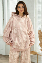Printed Fleece Hoodie - Pink Camo