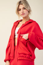 Scuba Hoodie Jacket - Red