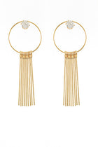 Golden Fringe Hoop Earrings