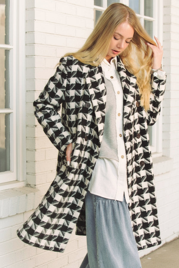 Tweed Double Button Coat