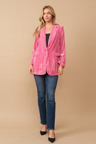 Crinkle Velvet Blazer