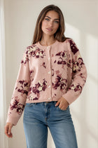 Vintage Floral Jacquard Cardigan