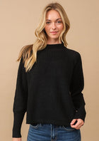 Solid Open Back Sweater