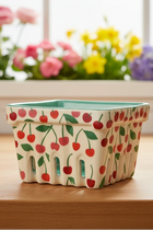 Berry Basket - Cherry Print
