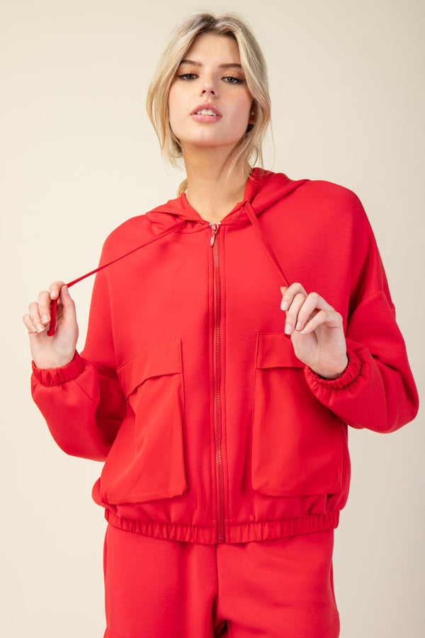 Scuba Hoodie Jacket - Red