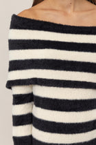 Striped Off-Shoulder Sweater