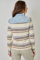 Denim Mixed Stripe Henley Top