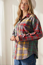 Mixed Plaid Flannel Top