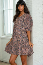 Puff Sleeve Ruffle Dress