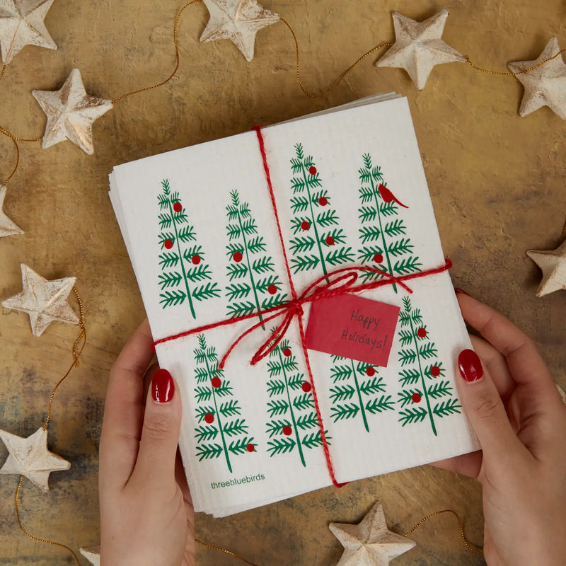 Swedish Dishcloth - Christmas Trees