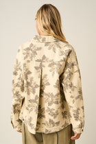 Floral Print Oversized Trucker Jacket