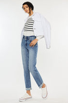 Julia Cuffed Slim Straight Leg Jeans