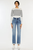 Julia Cuffed Slim Straight Leg Jeans