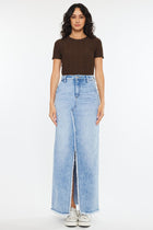 Stella High Rise Denim Maxi Skirt