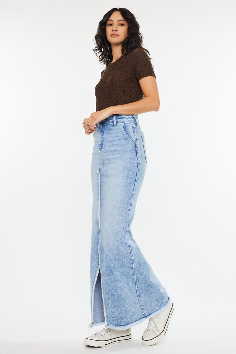 Stella High Rise Denim Maxi Skirt