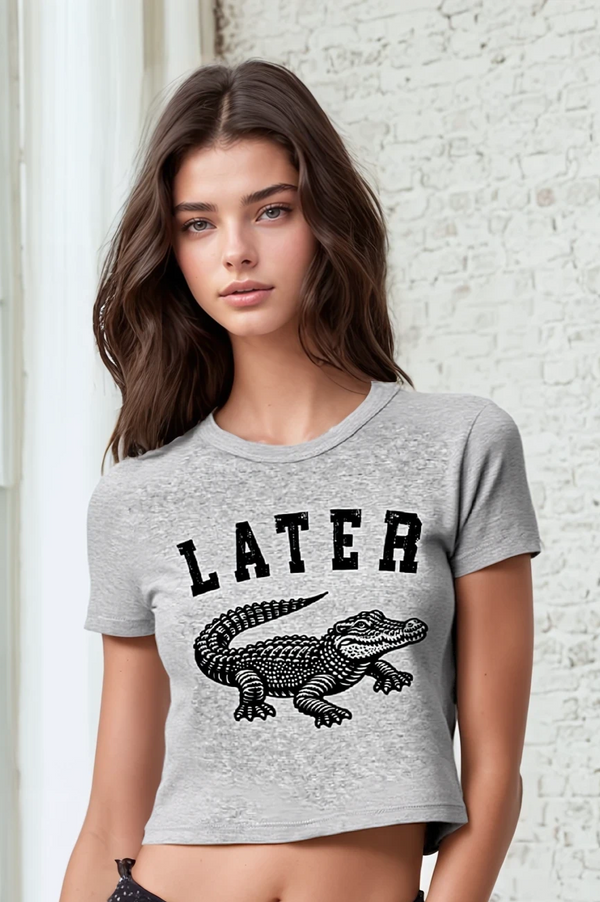 Micro Rib Baby Tee - Later Gator