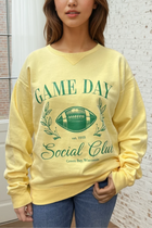 Garment Dyed Crew - Game Day Social Club - Yellow