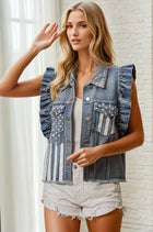 Denim Vest - Flag