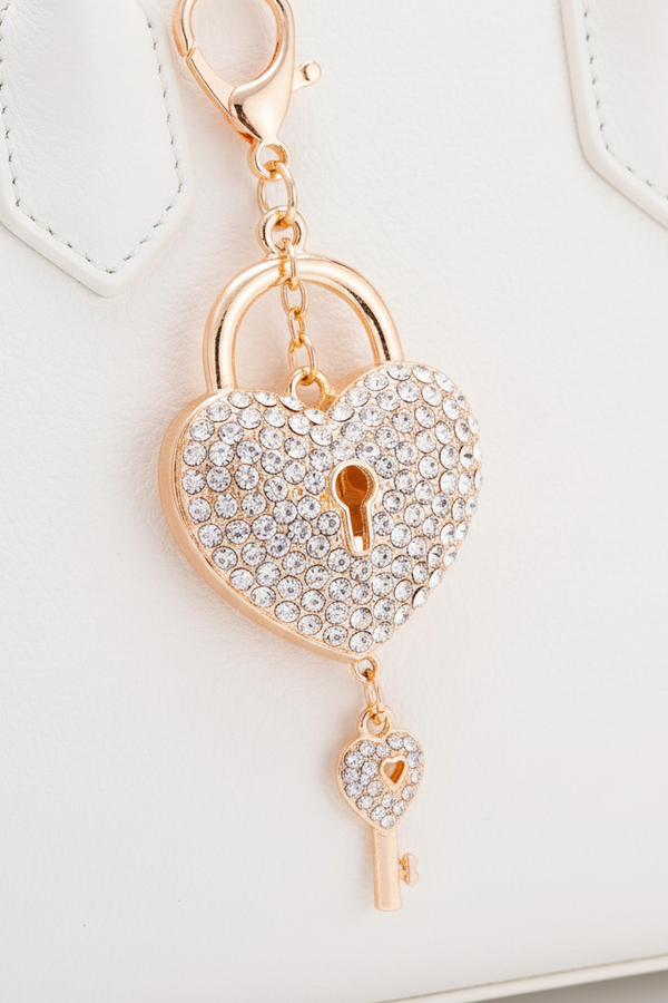 Bling Heart Bag Charm - 2 colors